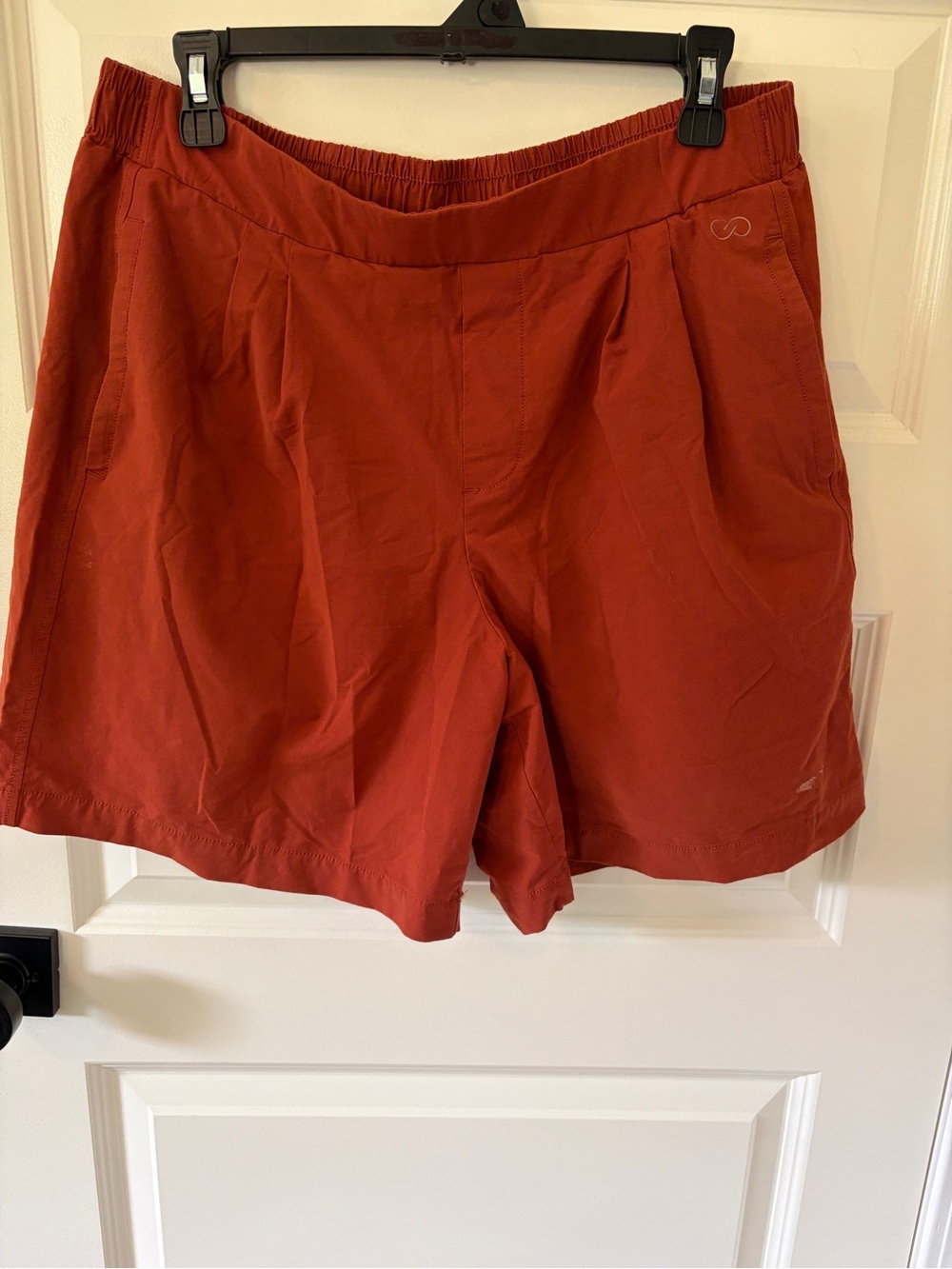 CALIA by Carrie Underwood Rust Orange Elastic-Waist Shorts